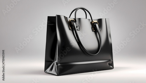 leather handbag black leather style