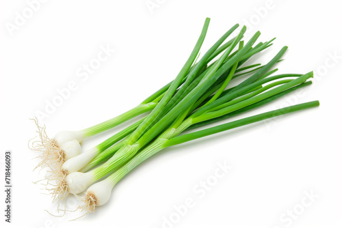 Green onion isolated on the white background 