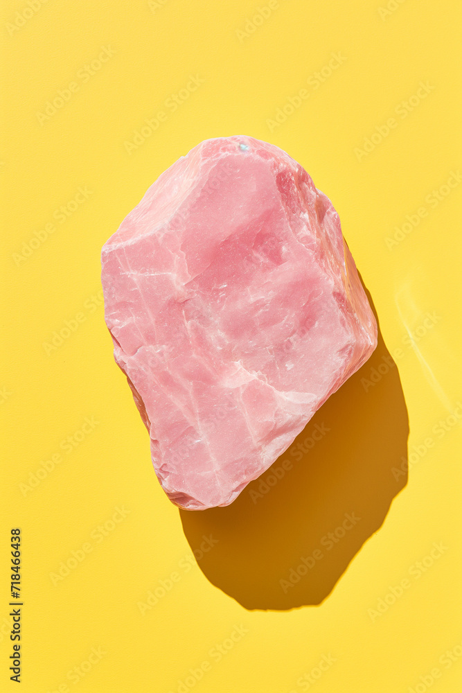 Fototapeta premium pink rock bright bold minimalism illustration background