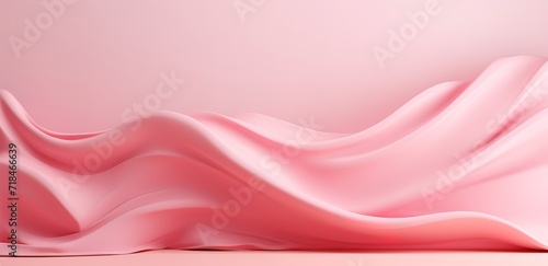 Delicate pink abstract waves. generative AI