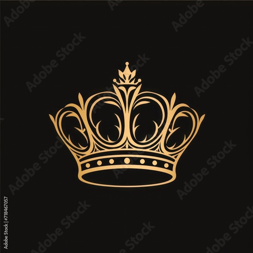 Gold crown icon set against a plain black background