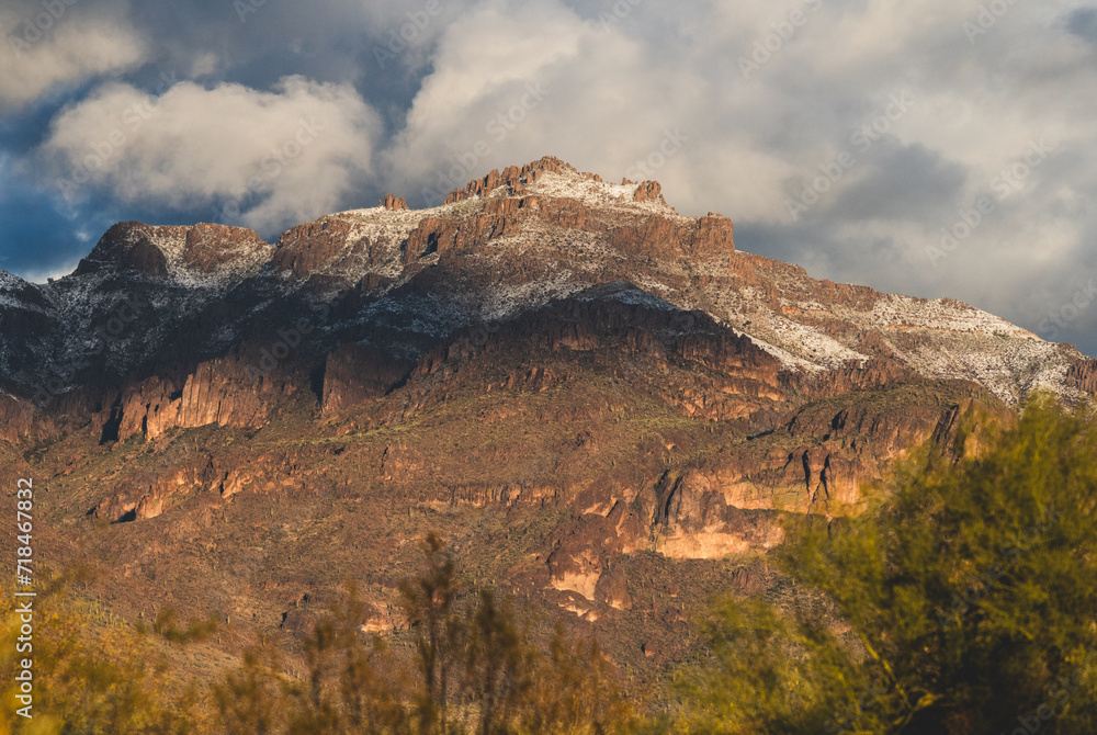 Superstition Mountain in Winter