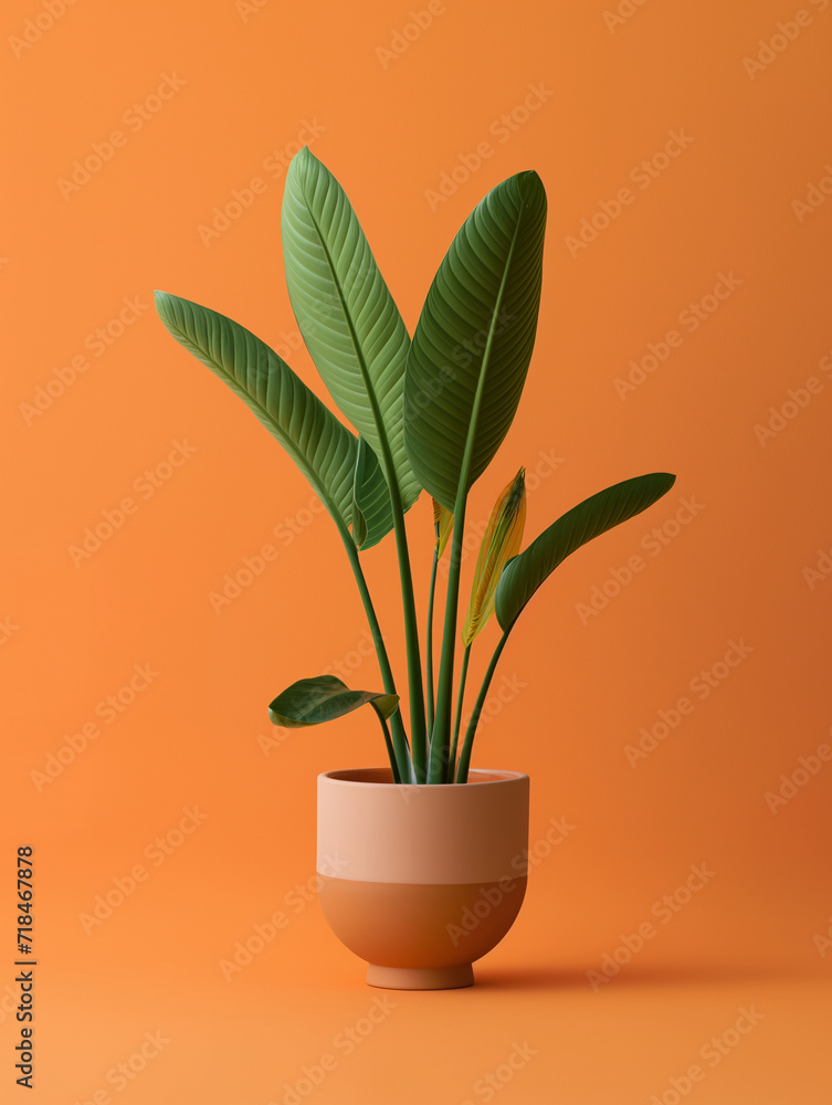traveler's palm tree., bold bright illustration traveler's palm tree., bold bright illustration