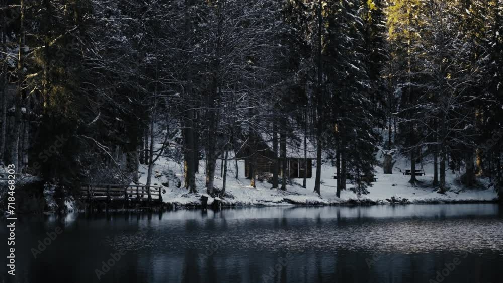 Escape to a hidden paradise with a lake house discreetly nestled in the trees. This captivating stock video captures the essence of seclusion and the allure of natural hideaways. Escape to a hidden paradise with a lake house discreetly nestled in the trees. This captivating stock video captures the essence of seclusion and the allure of natural hideaways.
