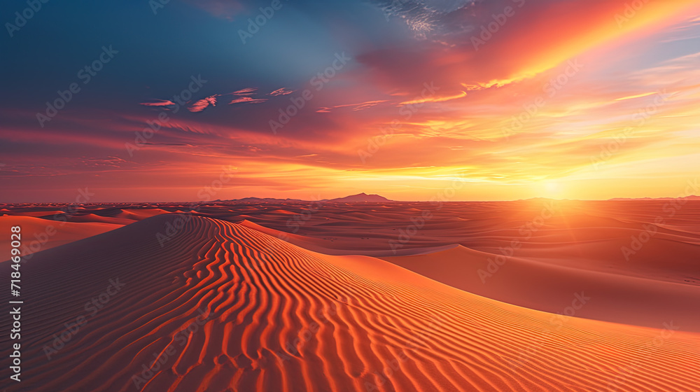 sunset or sunrise over the desert sunset or sunrise over the desert