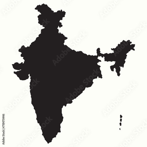 Map of India. India vector map isolated on white background.