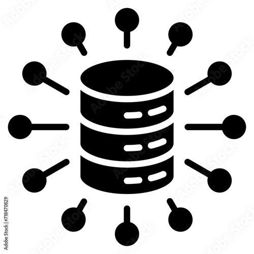 Data Cluster Icon Element For Design