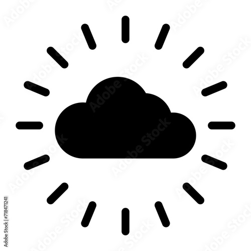 cloud service glyph icon