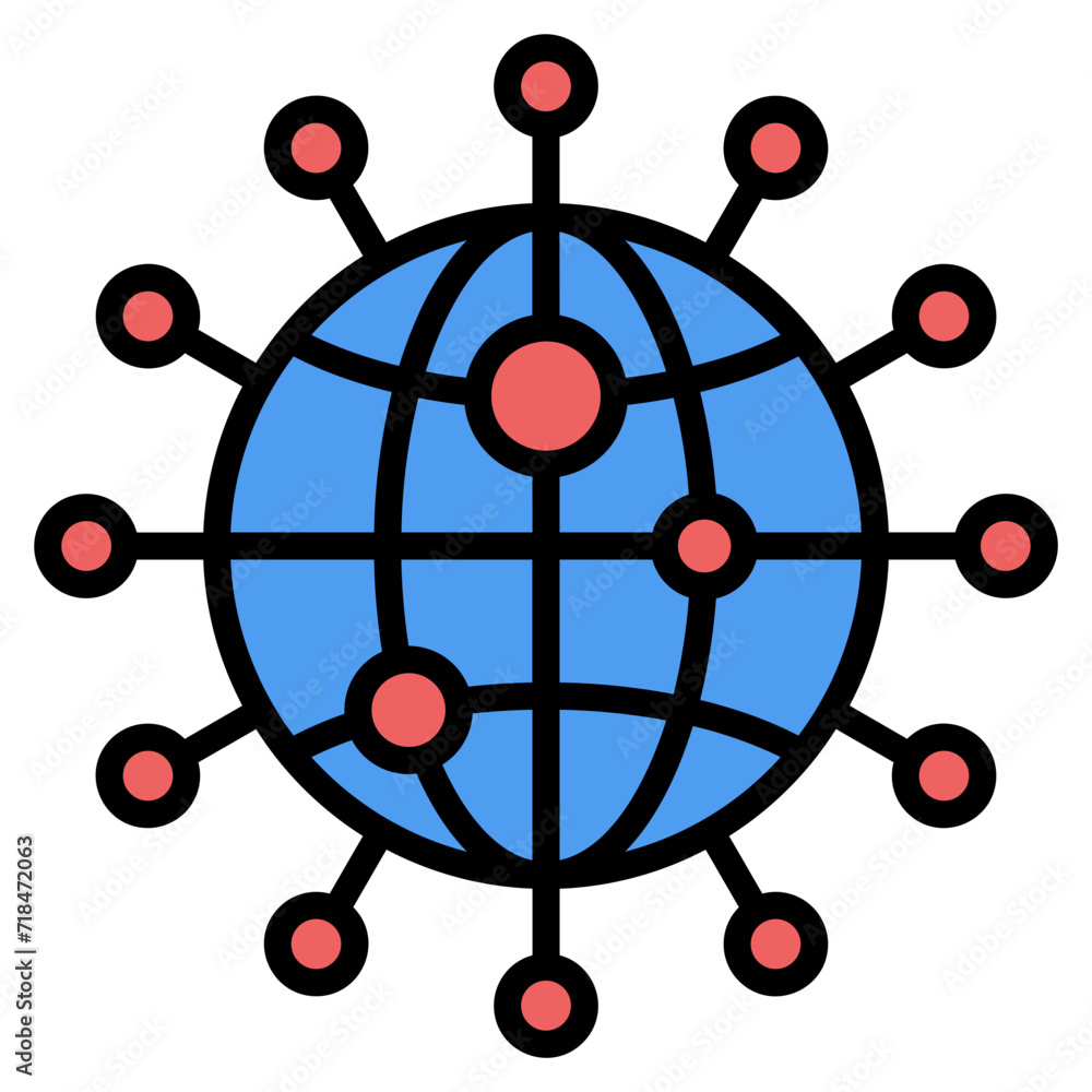 Network Globe Icon Element For Design Network Globe Icon Element For Design