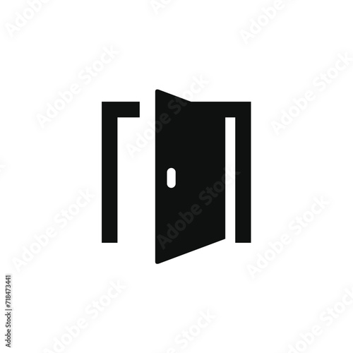 Door icon isolated on transparent background