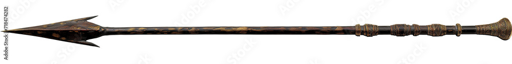 Spear, transparent background, isolated image, generative AI Spear, transparent background, isolated image, generative AI