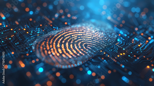 A fingerprint biometric authentication button
