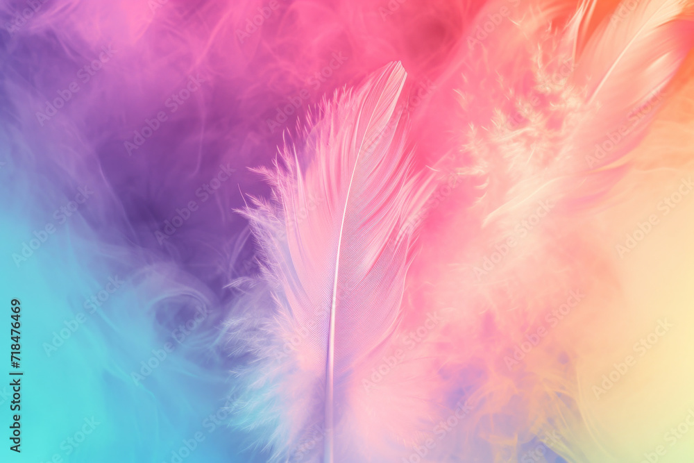 Abstract feather rainbow patchwork background. Abstract feather rainbow patchwork background.