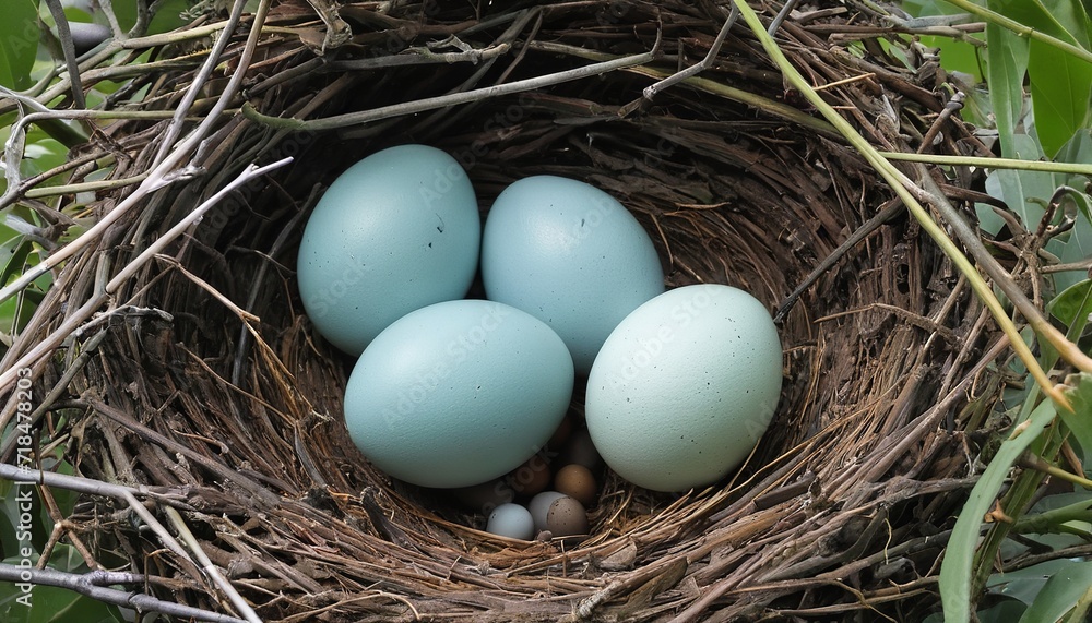 Pigeon Nest with Two Eggs: A Symbol of New Life