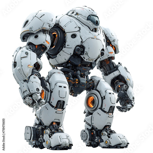 advanced robot on transparent background