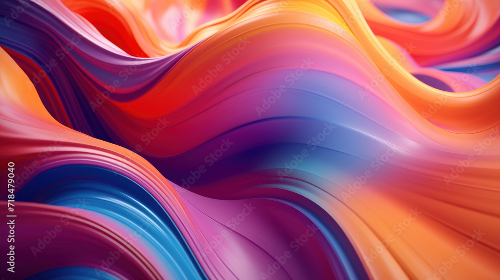 Obraz premium A Mesmerizing 3D Abstract Multicolor Visualization