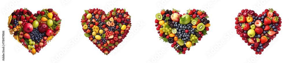 delicious berries. strawberries, blueberries and raspberries and other fruits in heart shape in png delicious berries. strawberries, blueberries and raspberries and other fruits in heart shape in png