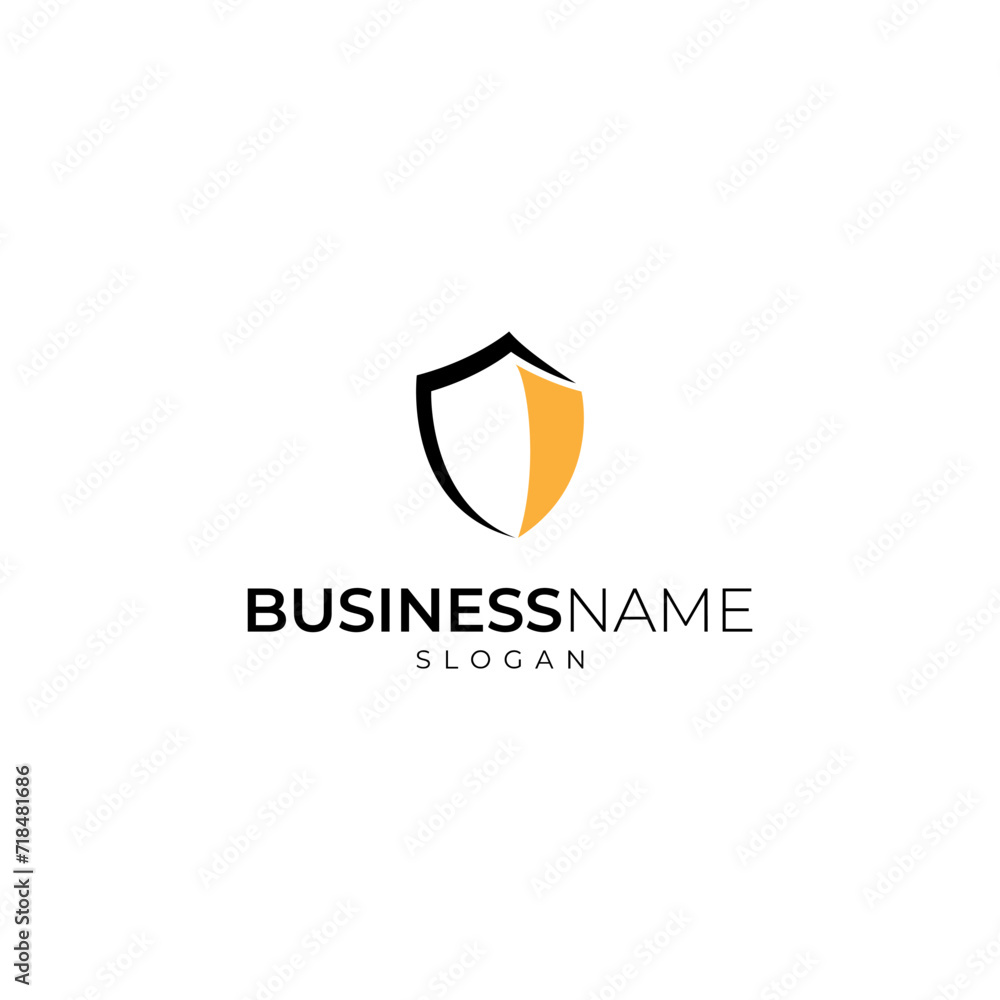 Simple shield emblem logo template Simple shield emblem logo template