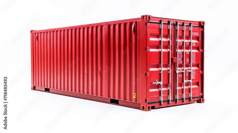 A blue shipping container, white background, in a watercolor style, white background. A blue shipping container, white background, in a watercolor style, white background.