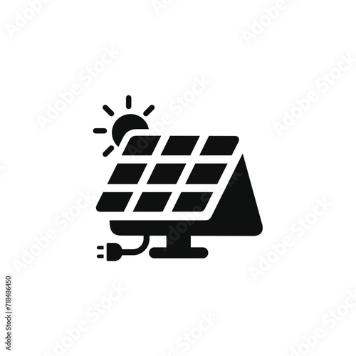 Solar panel icon isolated on transparent background