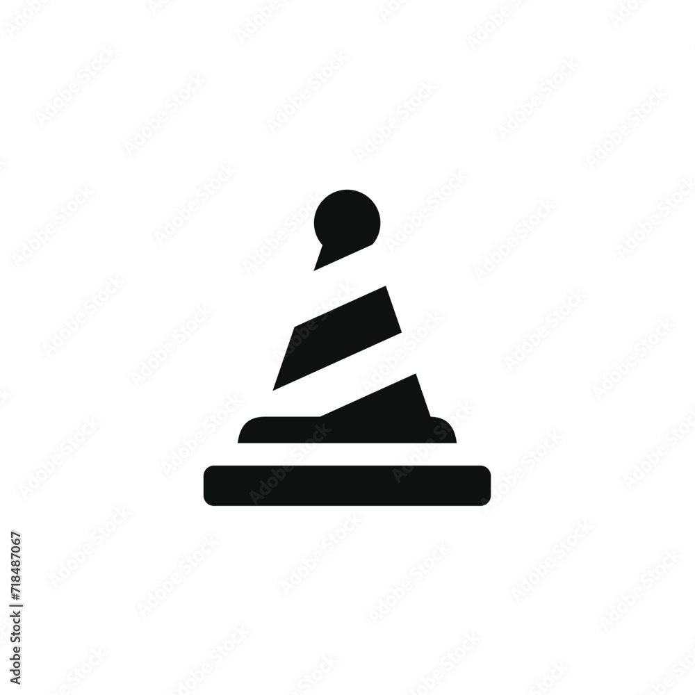 Traffic cone icon isolated on transparent background Traffic cone icon isolated on transparent background