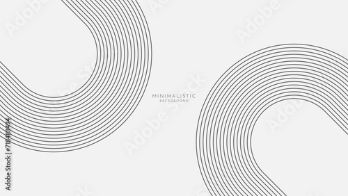 White and black abstract minimalist background with lines. Geometric stripe lines design element. Modern futuristic concept. For poster, business, corporate, banner, brochure, presentation, website