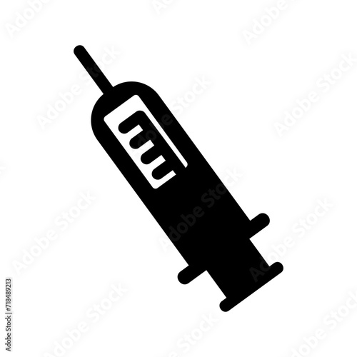 Syringe Icon Vector. Doctors often use syringes to prevent and treat malignant diseases.