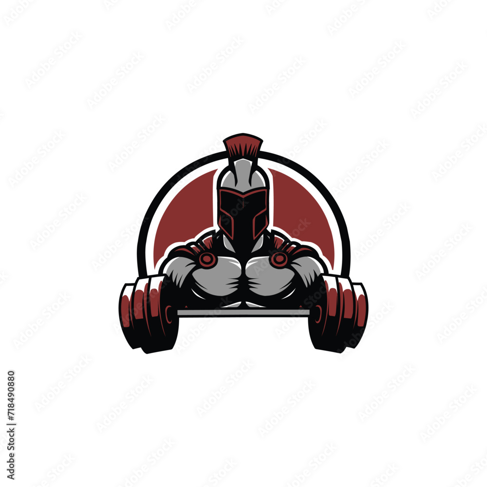 Warrior Fitness Gym Logo Design Template Warrior Fitness Gym Logo Design Template