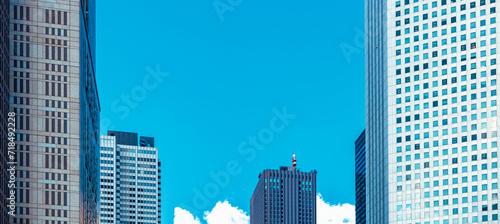 Canvas Print Closeup of skyscraper facade abstract urban background patten