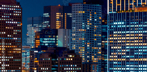 Fototapeta Naklejka Na Ścianę i Meble -  Skyscrapers facades in Minato, Tokyo, Japan