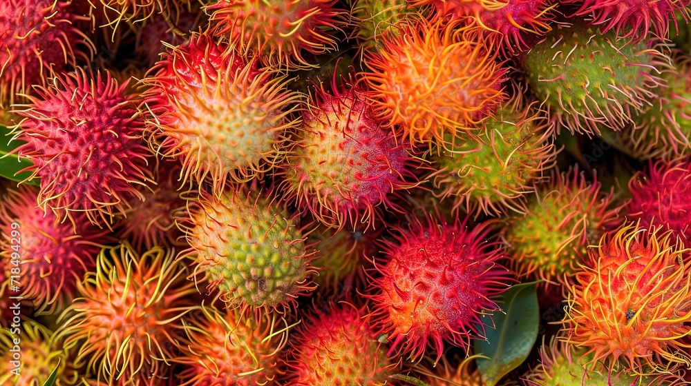 close up of rambutans fruit close up of rambutans fruit