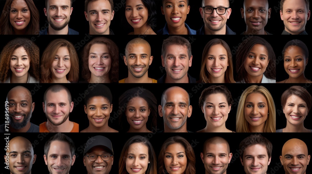 A Hundreds of multiracial people crowd portraits headshots collection, collage mosaic. Many lot of multicultural different male and female smiling faces looking at camera. A Hundreds of multiracial people crowd portraits headshots collection, collage mosaic. Many lot of multicultural different male and female smiling faces looking at camera.