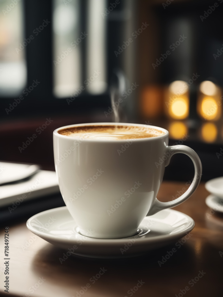 cup of coffee on a table