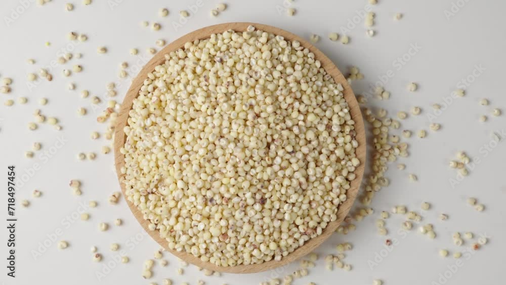 Sorghum seeds closeup. Whole seeds of Sorghum Moench Sorghum seeds closeup. Whole seeds of Sorghum Moench
