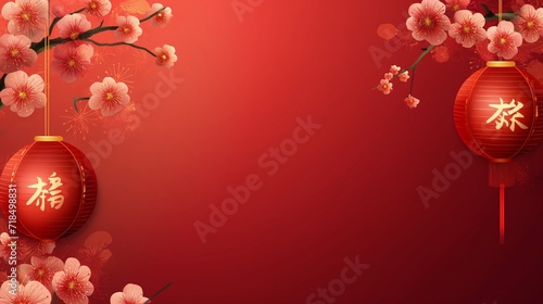 chinese lantern for festival chinese new years background banner