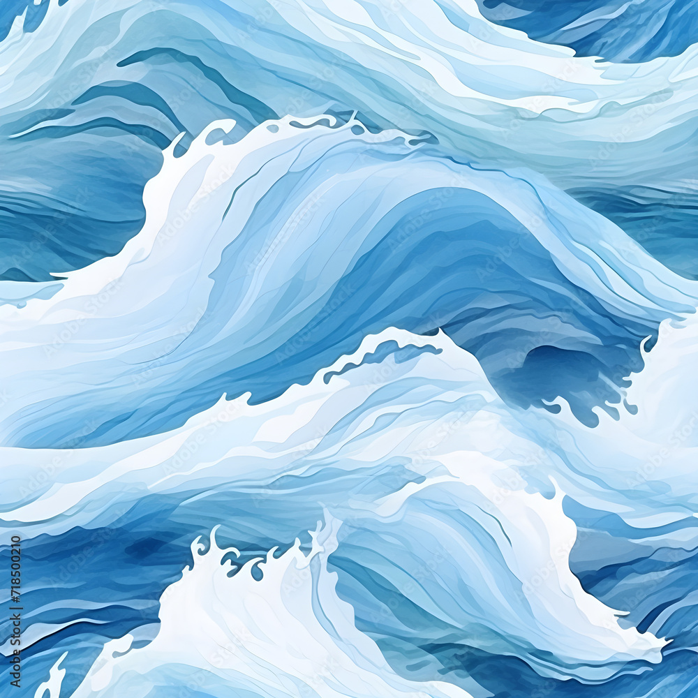 Beautiful wave seamless pattern wallpaper, vector illustration design.