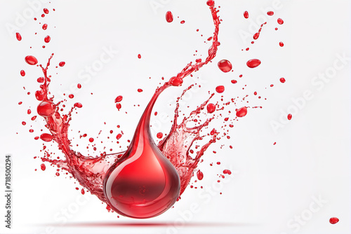red blood drops bleeding background photo
