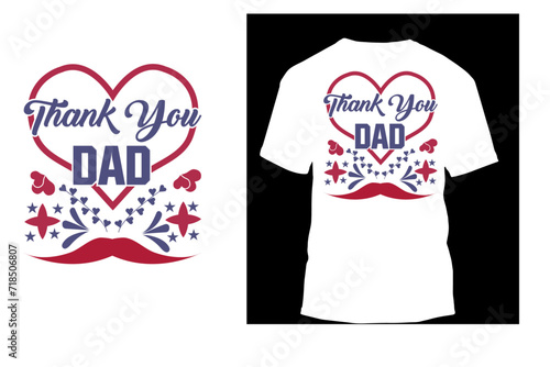 thank you dad lettering shirt funny quote 