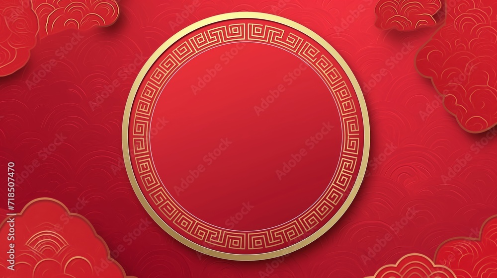 chinese frame red and gold with circular border background for greeting banner festival chinese new years chinese frame red and gold with circular border background for greeting banner festival chinese new years