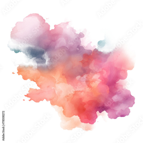 colorful watercolor texture used for background  isolated on white background