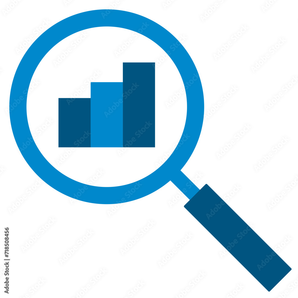 Analytics information graph Search magnifying icon in flat design style, icon graphic, Vector illustration Analytics information graph Search magnifying icon in flat design style, icon graphic, Vector illustration