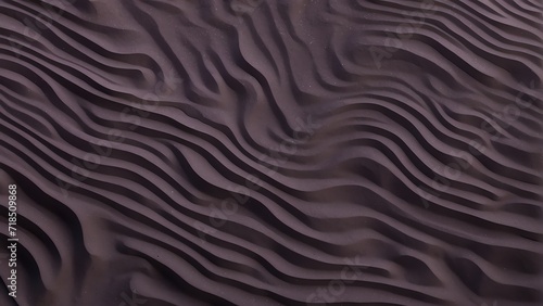 Dark purple colored sand wavy texture with ridges and ripples background from Generative AI