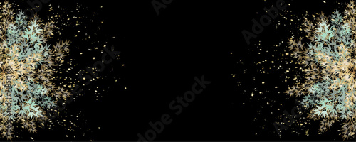 Vector art deco luxury flower, leaves, gold shine line art background. Golden botany banner. Japanese style Hand drawn vector. Line art style design. Hand drawn florals for packaging,coveand wall arts