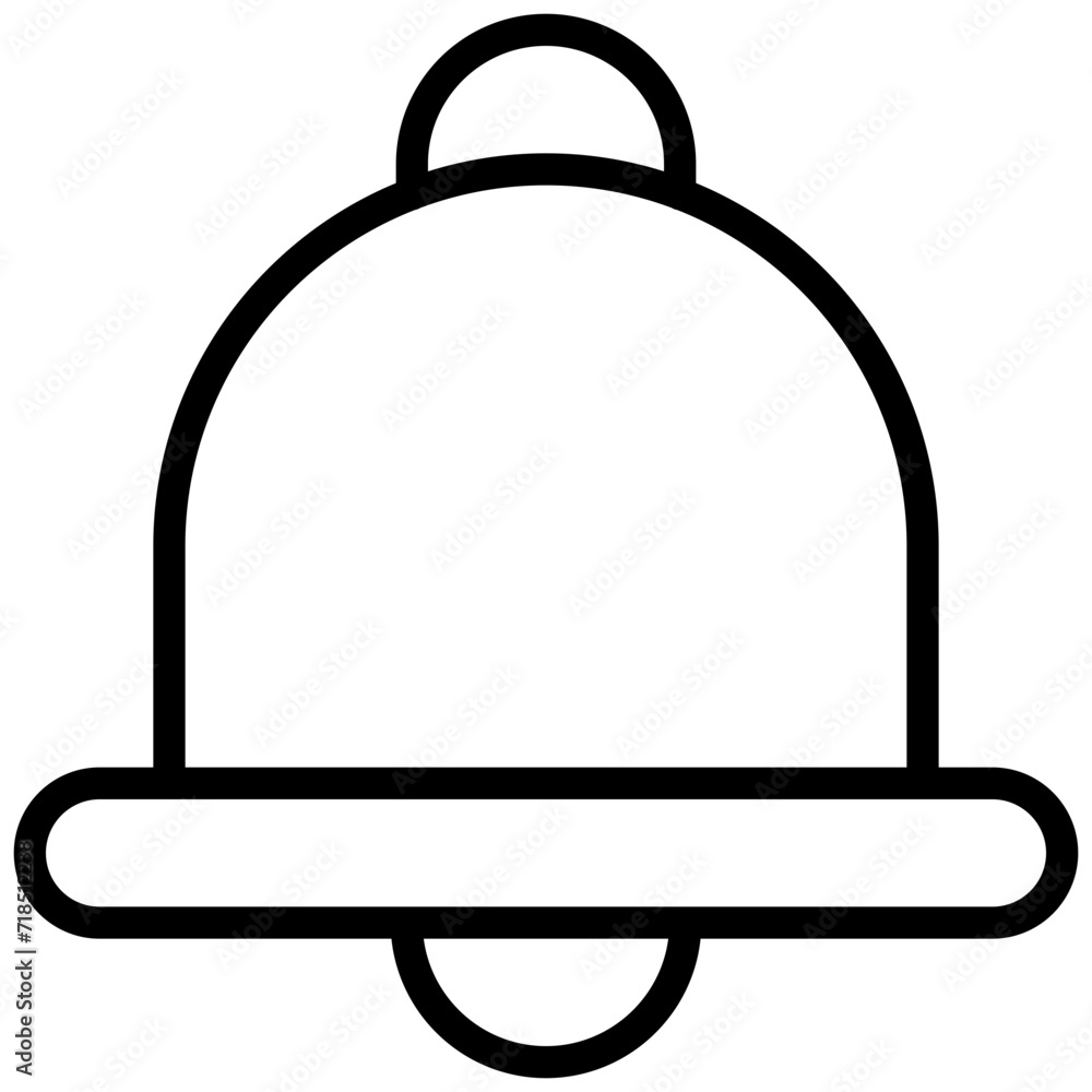 Bell outline icon, icon graphic, Vector illustration Bell outline icon, icon graphic, Vector illustration