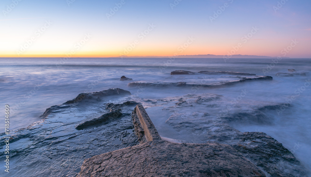 Long Exposure, Water, Campus Point, UCSB, Dreamlike