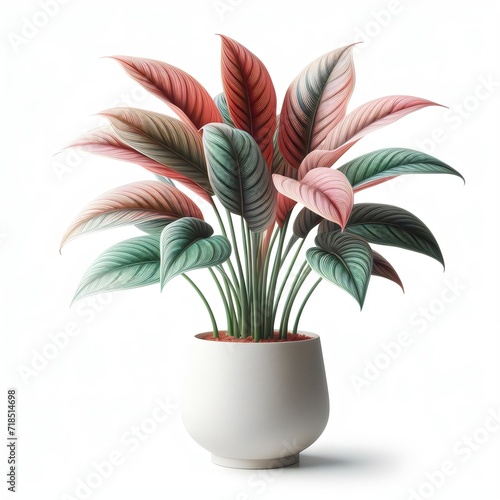 Green flower house Decorative houseplant isolated on a white background Generative Ai