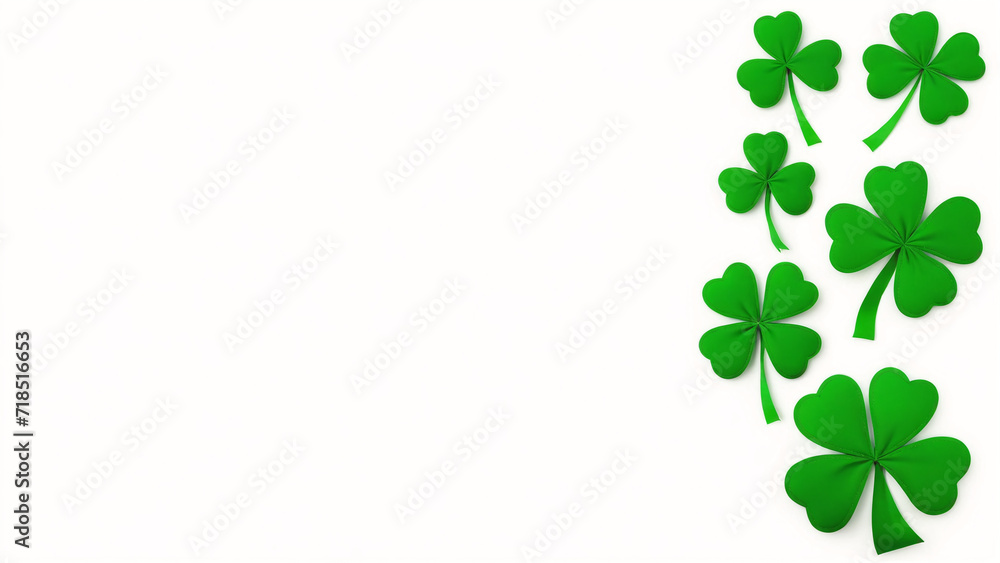 custom made wallpaper toronto digitalst patrick's day shamrock border with four leaf clovers and copy space