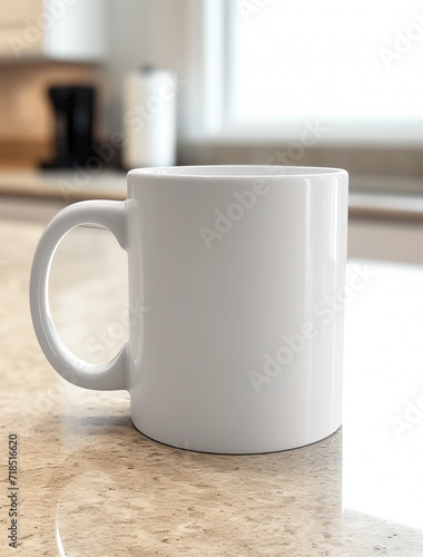 a mock up of white mug