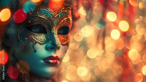 carnival mask Light Background © MdKamrul