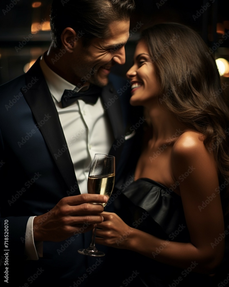 Young couple enjoying a drink together Young couple enjoying a drink together